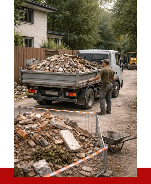 Вывоз строительного мусора с погрузкой в Холмске от 7703 р | ПРОНЕРУДХлм