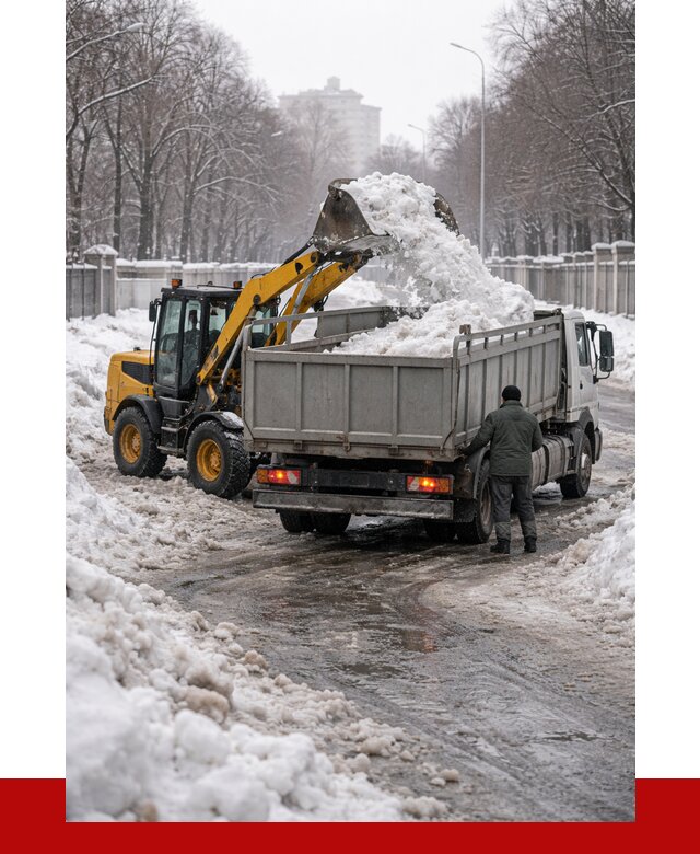 Вывоз снега с погрузкой в Холмске от 3595 р. ПРОНЕРУДХлм