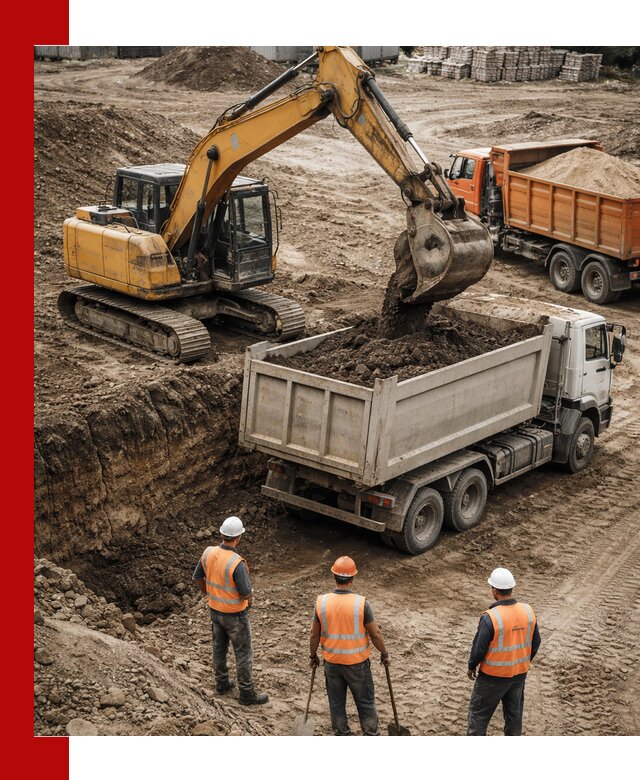 Разработка грунта для строительства и благоустройства в Холмске