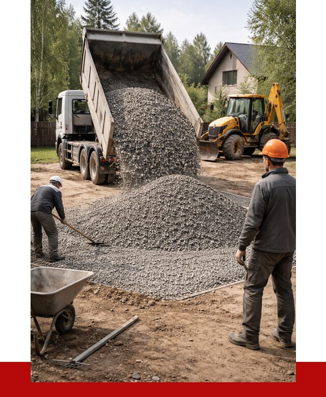 Отсыпка участка щебнем в Холмске от 6676 р. ПРОНЕРУДХлм