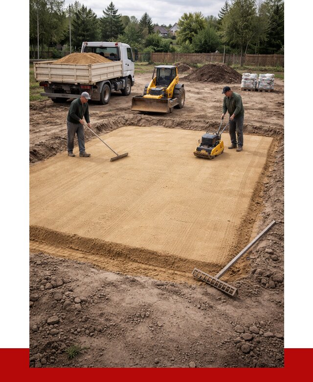 Устройство песчаной подушки в Холмске от 4622 р. ПРОНЕРУДХлм